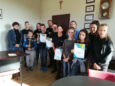 Ważne spotkanie naszych szachistów z Dyrektorem.