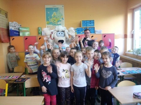 Niecodzienna wizytaw klasach pierwszych.