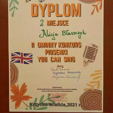 II Gminny Konkurs Piosenki w Języku Angielskim 