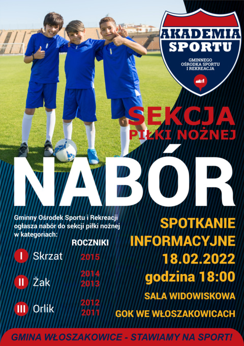 Akademia piłkarska GOSiR zaprasza.