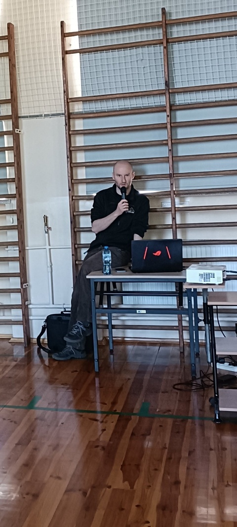 Spotkanie z meteorologiem, pracującym na Spitsbergenie.