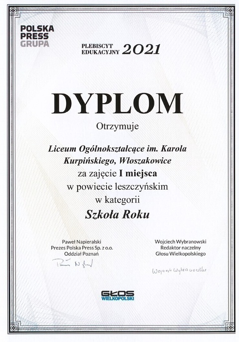 Nasze Liceum Szkołą Roku!