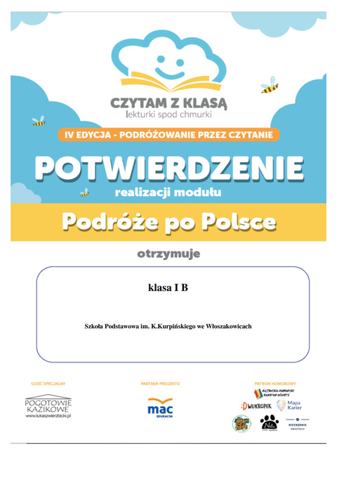 Lekturki spod chmurki - podsumowanie pierwszego etapu.