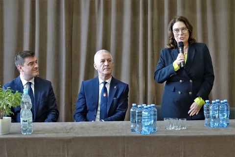 Spotkanie młodzieży ZSO Włoszakowice z Wicemarszałek Sejmu Małgorzatą Kidawą - Błońską