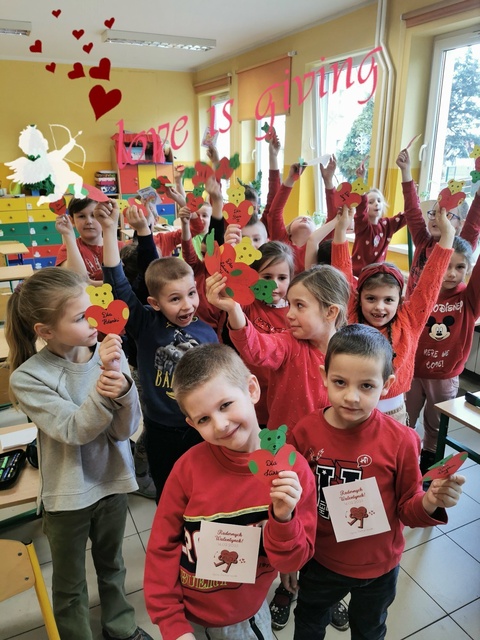 Walentynki w klasach pierwszych