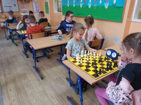 Szachowe zmagania w klasie 1 c