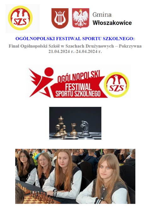 Ogólnopolski Final Szkół w Szachach Drużynowych w Pokrzywnie